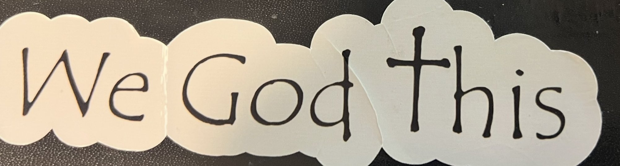 We God This die-cut sticker